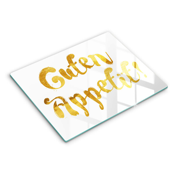 Herdabdeckplatte glas Guten Appetit!