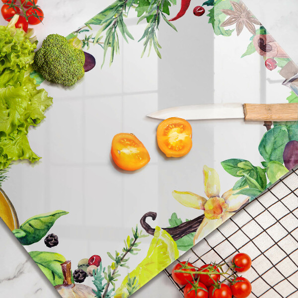 Herdabdeckplatte glas Bemaltes Essen