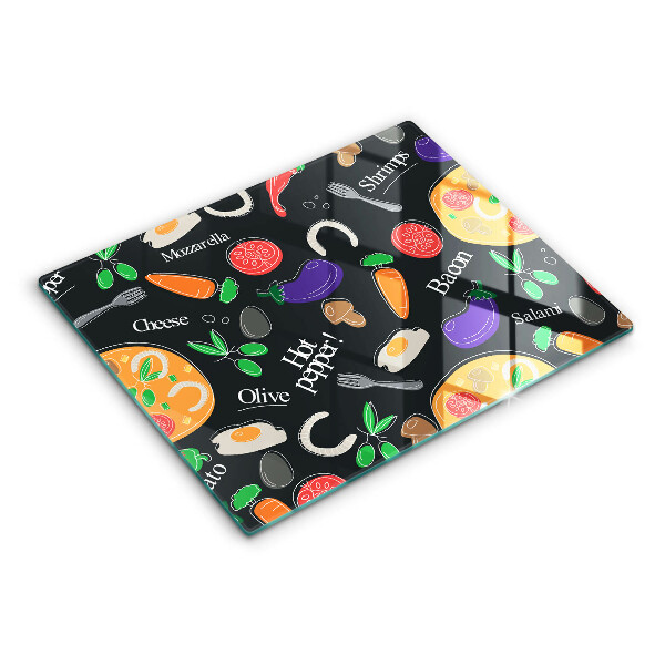 Herdabdeckplatte glas Lebensmittelillustration