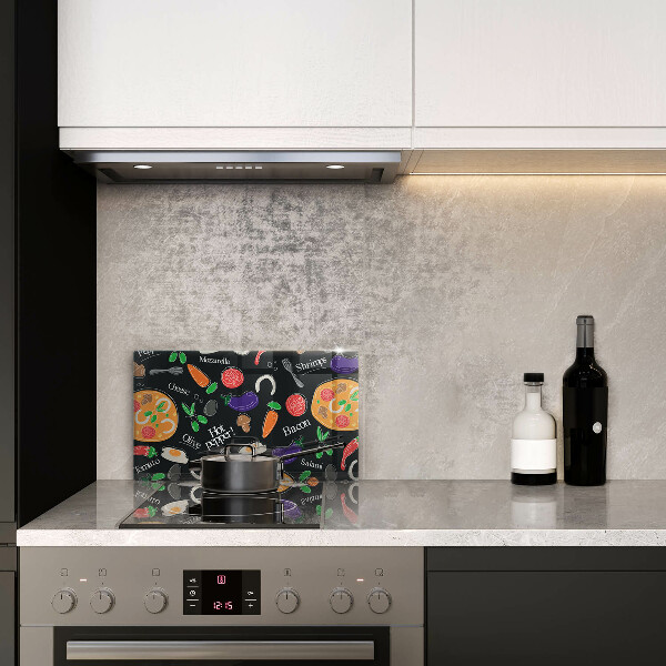 Herdabdeckplatte glas Lebensmittelillustration