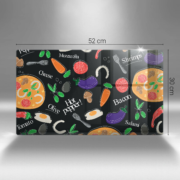 Herdabdeckplatte glas Lebensmittelillustration