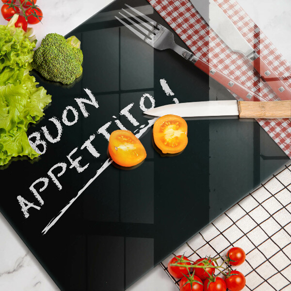 Herdabdeckplatte glas Buon Appetito!