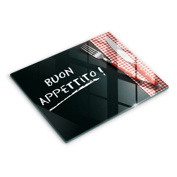 Herdabdeckplatte glas Buon Appetito!
