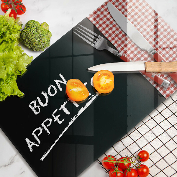 Herdabdeckplatte glas Buon Appetito!