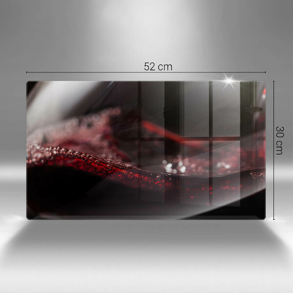 Herdabdeckplatte glas Rotwein im Glas