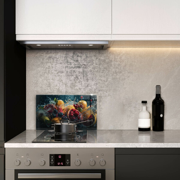 Herdabdeckplatte glas Früchte im Wasser