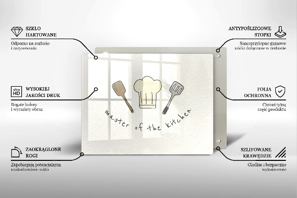 Herdabdeckplatte glas Master of the Kitchen