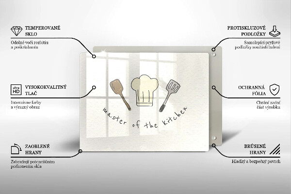 Herdabdeckplatte glas Master of the Kitchen