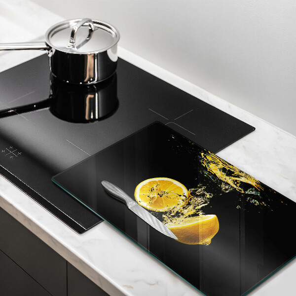 Herdabdeckplatte glas Saftige Zitronenfrüchte