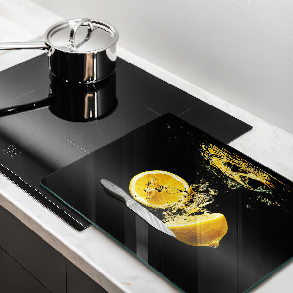 Herdabdeckplatte glas Saftige Zitronenfrüchte