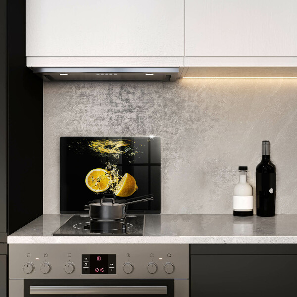 Herdabdeckplatte glas Saftige Zitronenfrüchte