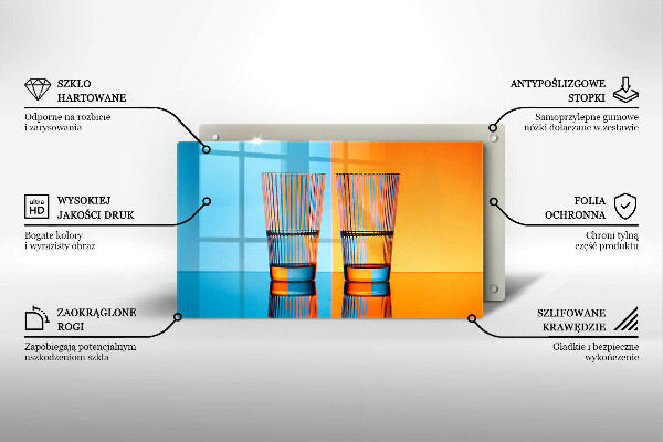 Herdabdeckplatte glas Zwei Gläser Wasser