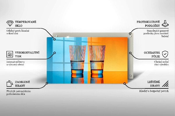 Herdabdeckplatte glas Zwei Gläser Wasser