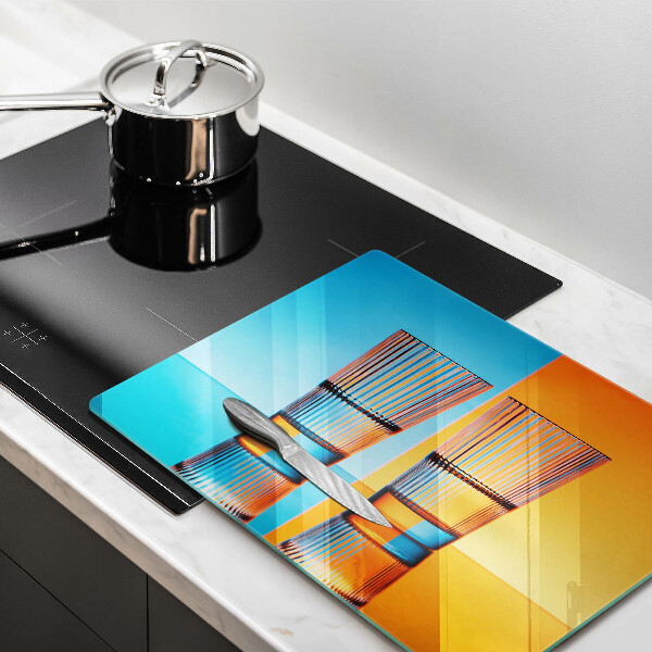 Herdabdeckplatte glas Zwei Gläser Wasser