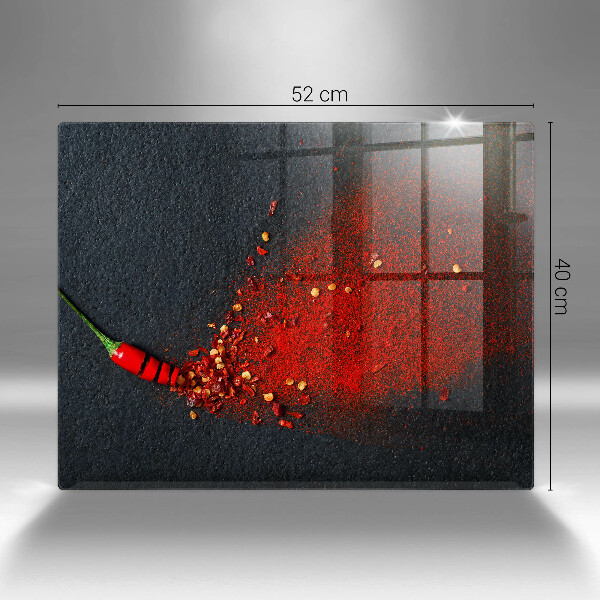 Herdabdeckplatte glas Chilischote