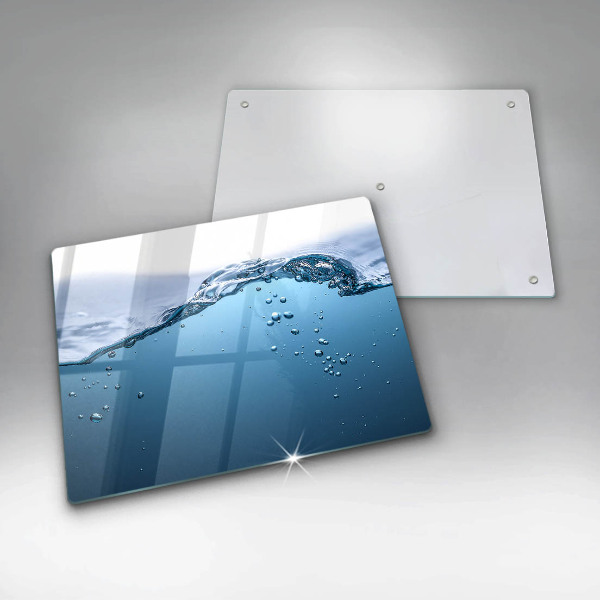 Herdabdeckplatte glas Blaues Wasser
