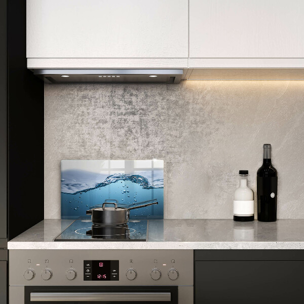 Herdabdeckplatte glas Blaues Wasser