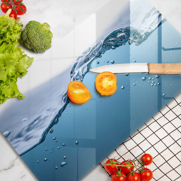 Herdabdeckplatte glas Blaues Wasser