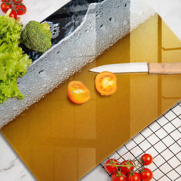 Herdabdeckplatte glas Bierschaum trinken