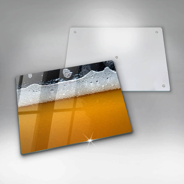 Herdabdeckplatte glas Bierschaum trinken