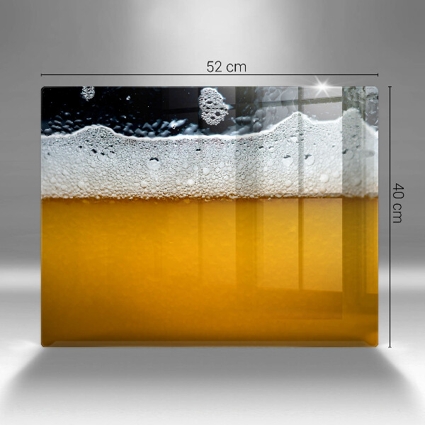 Herdabdeckplatte glas Bierschaum trinken