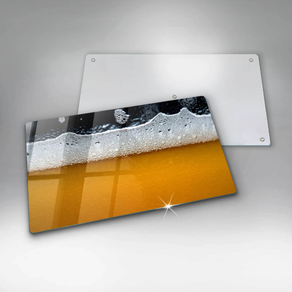 Herdabdeckplatte glas Bierschaum trinken