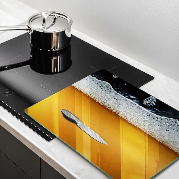 Herdabdeckplatte glas Bierschaum trinken