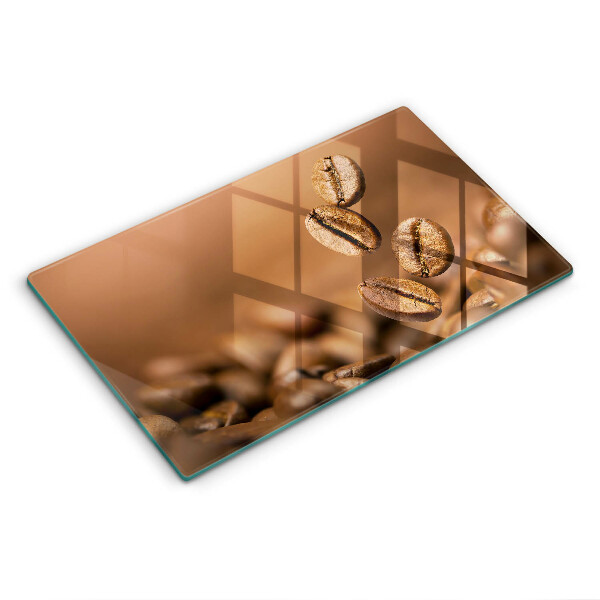 Herdabdeckplatte glas Kaffeebohnen