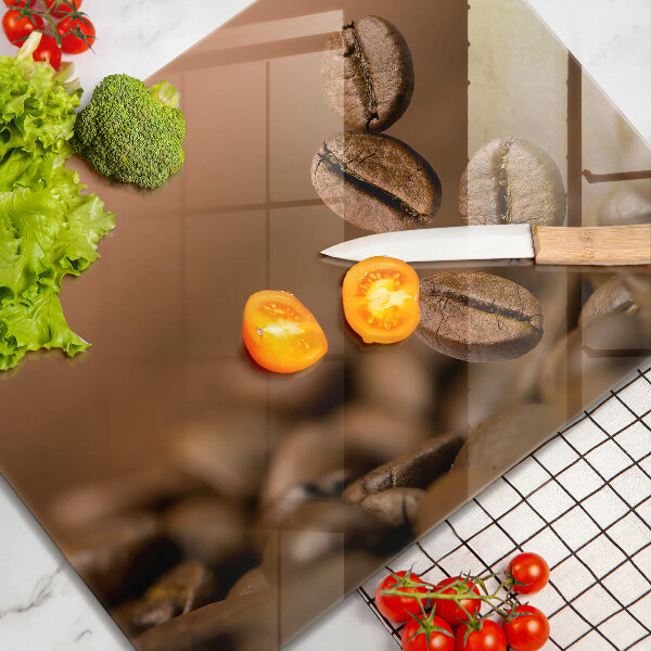 Herdabdeckplatte glas Kaffeebohnen