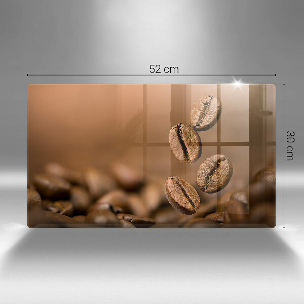 Herdabdeckplatte glas Kaffeebohnen