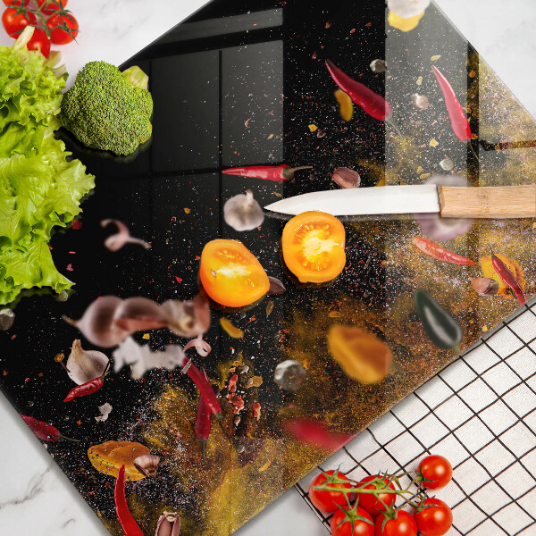 Herdabdeckplatte glas Scharfe Gewürze