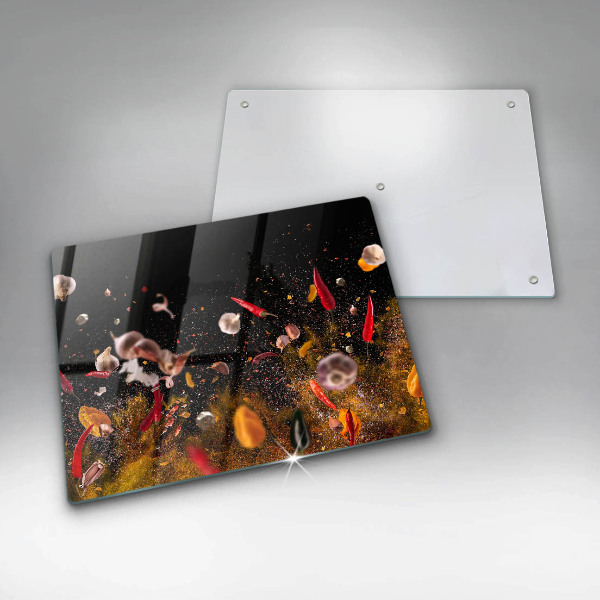 Herdabdeckplatte glas Scharfe Gewürze