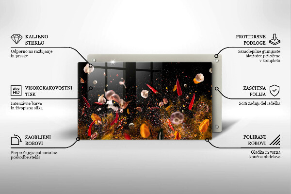 Herdabdeckplatte glas Scharfe Gewürze