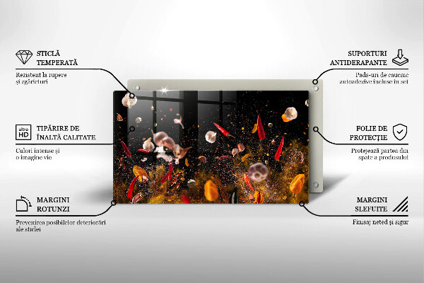 Herdabdeckplatte glas Scharfe Gewürze