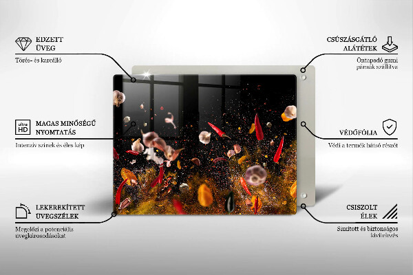 Herdabdeckplatte glas Scharfe Gewürze