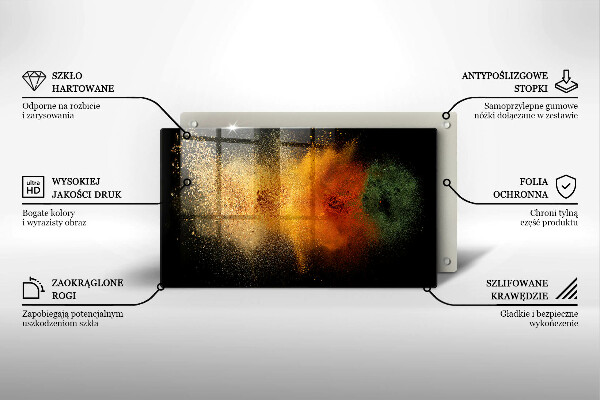 Herdabdeckplatte glas Bunte Gewürze