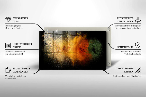 Herdabdeckplatte glas Bunte Gewürze
