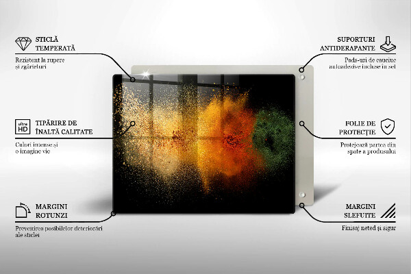 Herdabdeckplatte glas Bunte Gewürze
