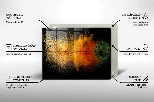 Herdabdeckplatte glas Bunte Gewürze