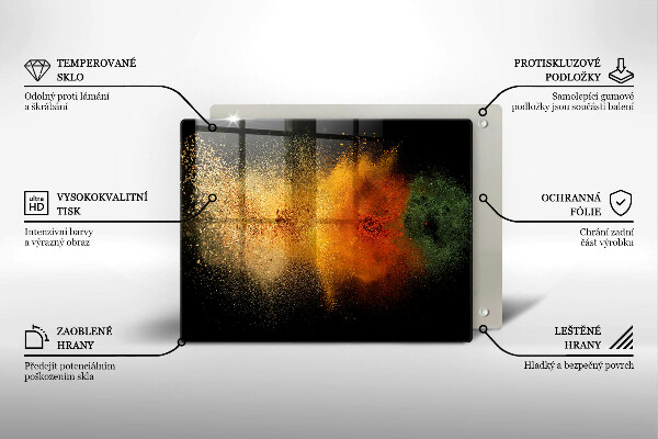 Herdabdeckplatte glas Bunte Gewürze