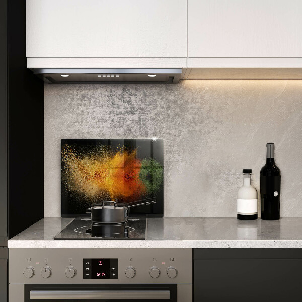 Herdabdeckplatte glas Bunte Gewürze