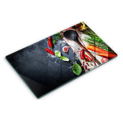 Herdabdeckplatte glas Küchenessen