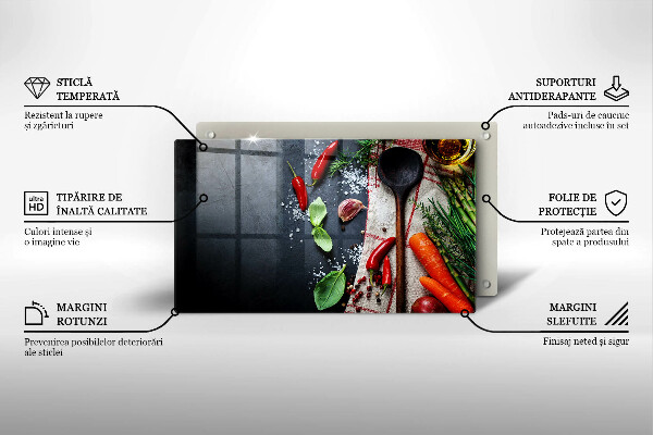 Herdabdeckplatte glas Küchenessen
