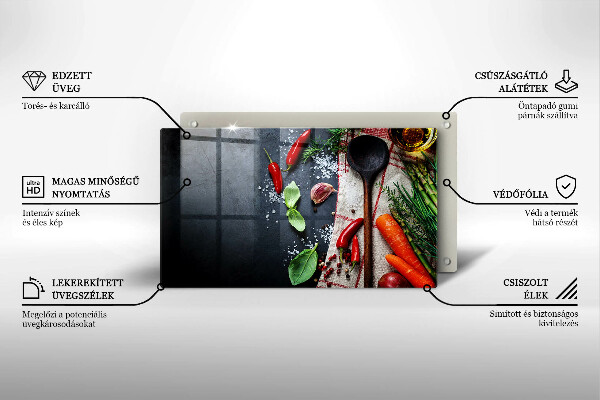 Herdabdeckplatte glas Küchenessen