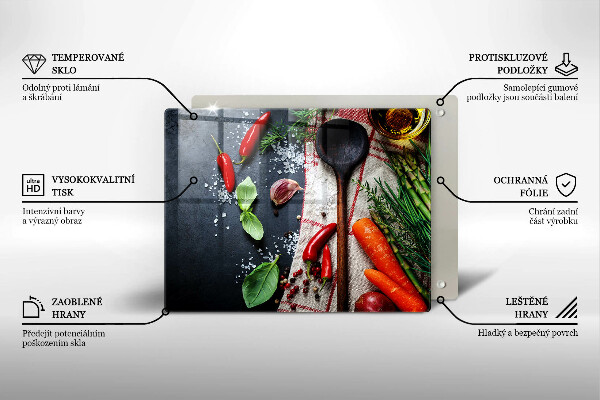 Herdabdeckplatte glas Küchenessen