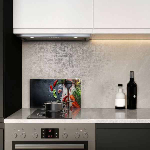 Herdabdeckplatte glas Küchenessen