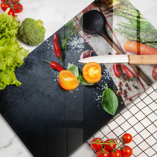 Herdabdeckplatte glas Küchenessen