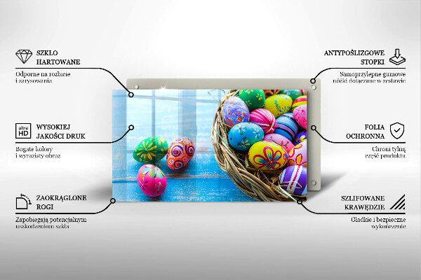 Herdabdeckplatte glas Ostereier Ostereier