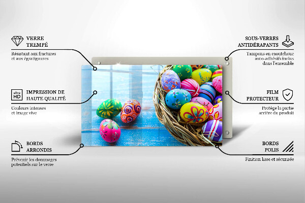 Herdabdeckplatte glas Ostereier Ostereier