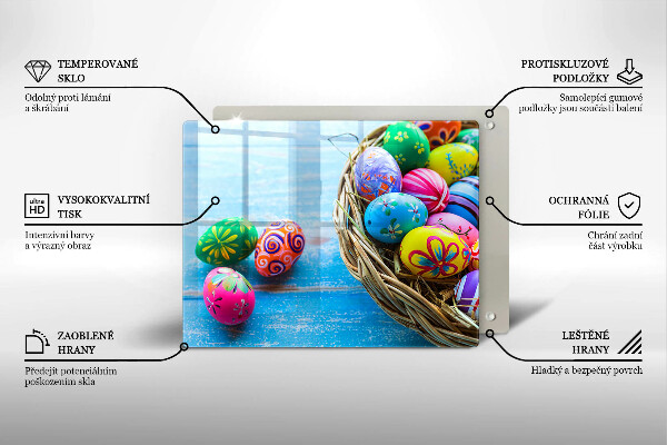 Herdabdeckplatte glas Ostereier Ostereier